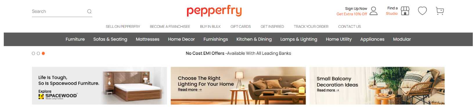 Pepperfry  Website